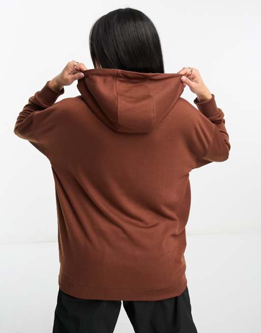 Night Addict oversized hoodie with funky print in chocolate brown | ASOS