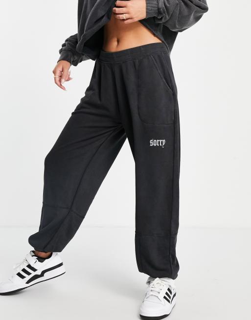 Night Addict - Oversized joggingbukser i syrevask