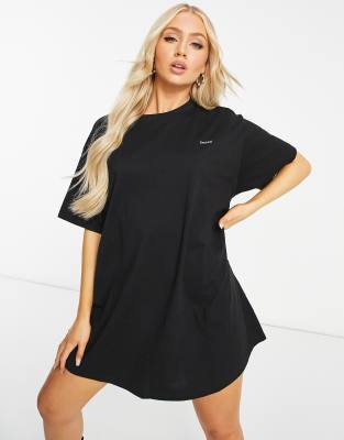 black slogan t shirt dress