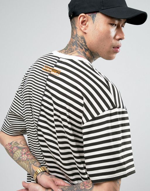 Night Addict Split Stripe Oversize T Shirt, $20, Asos
