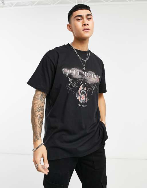 Night Addict Oversized Printed T-Shirt, ASOS