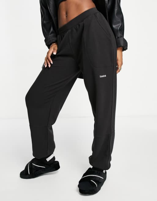 Night Addict oversized trackies with print in black