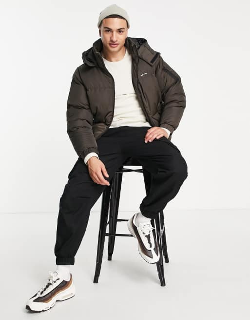 Night Addict padded puffer jacket in brown | ASOS