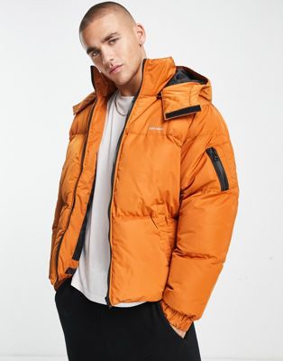 Night Addict padded puffer jacket in orange
