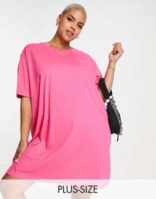 Night Addict Plus baddie fuschia t-shirt dress in pink - ASOS Price Checker