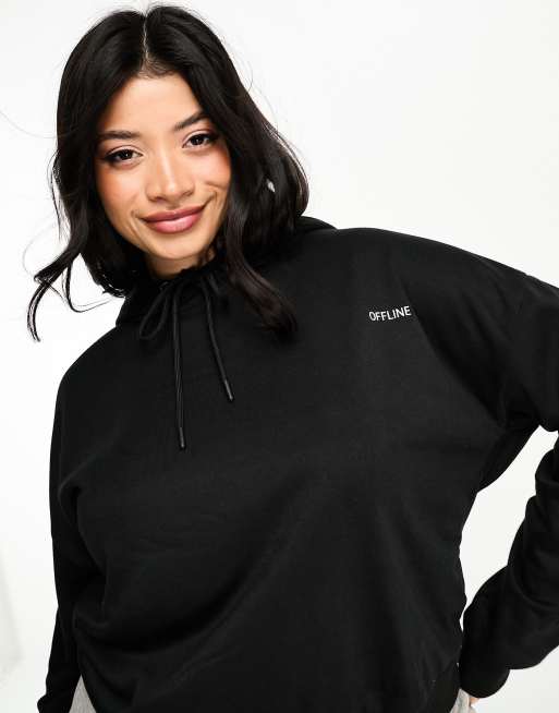 Plus cropped hoodie hotsell