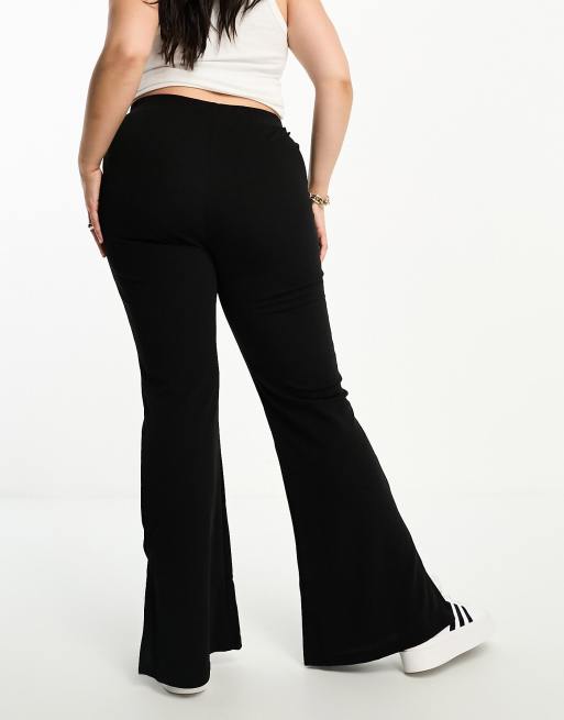 Shirley Split Flare Leggings - Black - FINAL SALE