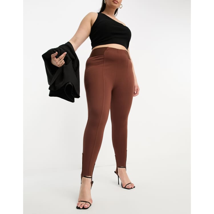 Chocolate brown hotsell leggings plus size