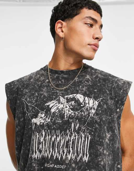 Night Addict - Printet top i syrevask