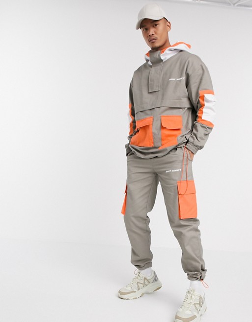 Night Addict pull over cargo tracksuit joggers
