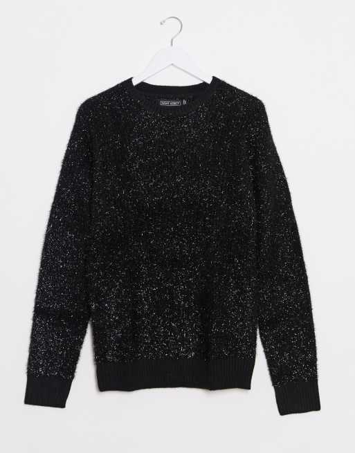 Night Addict - Pull ras de cou de soirée - Noir métallisé, 2 de 4