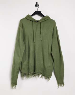 oversized knit hoodie