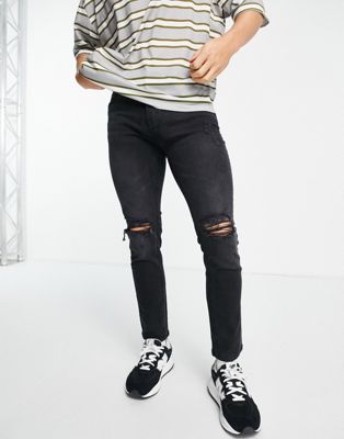 Night Addict skinny fit jeans in charcoal