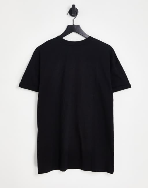 Night Addict – Svart t-shirt med symmetriskt tryck framtill, 2 av 4