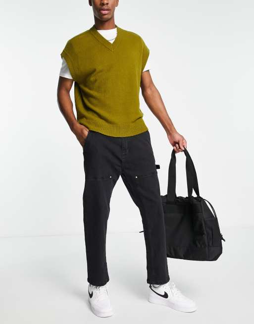 Night Addict - Timmermansjeans met rechte pasvorm in zwart
