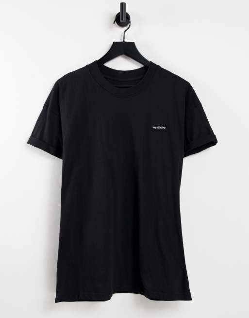 Night Addict - We move - Oversized T-shirt met print op de borst