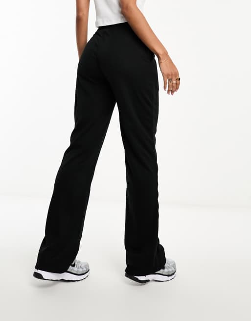 Stradivarius jersey sculpt flare legging in black