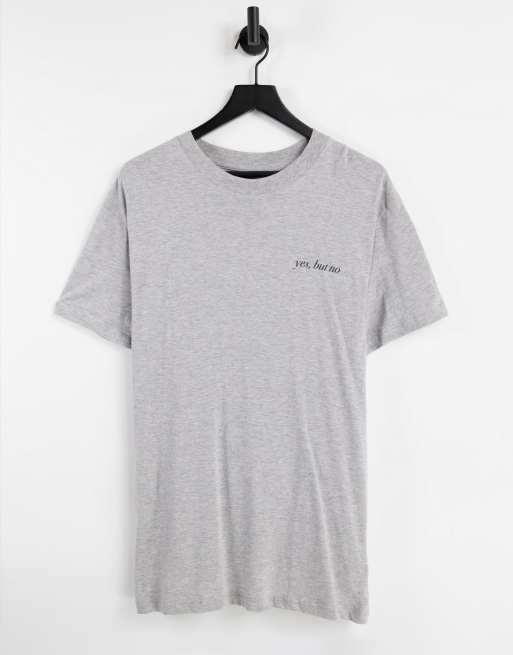 Night Addict - Yes No - Oversized T-shirt in grijs
