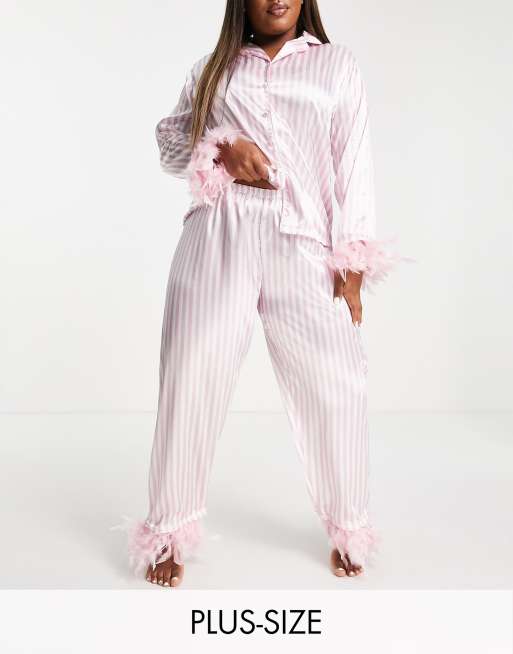 feather trim plus size