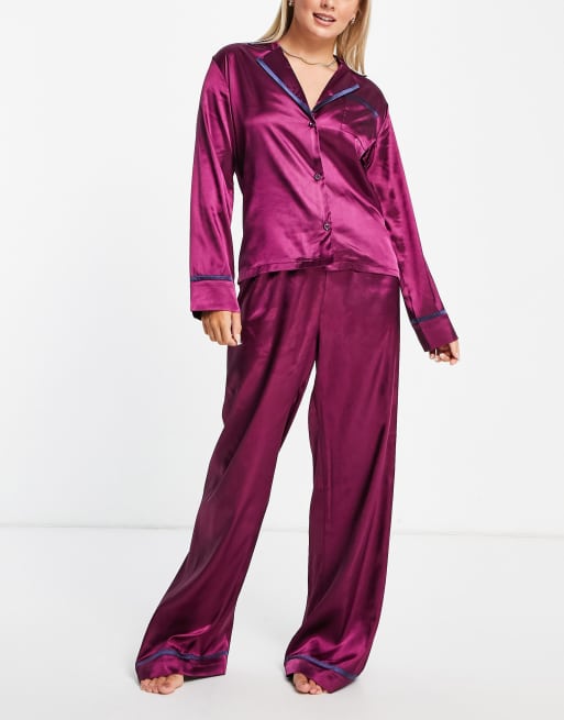 Revere collar pyjama online set