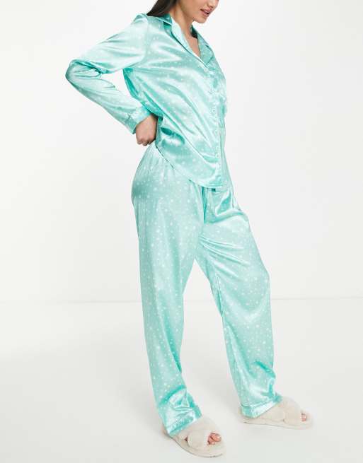 Mint green silk pajamas new arrivals