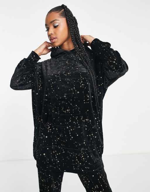 Black hoodie with stars sale