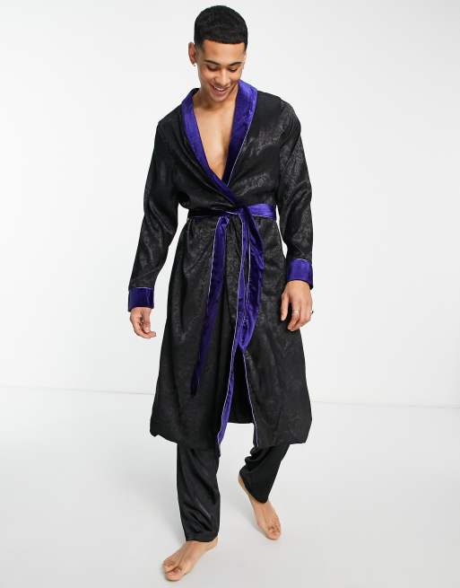 Mens purple silk on sale robe