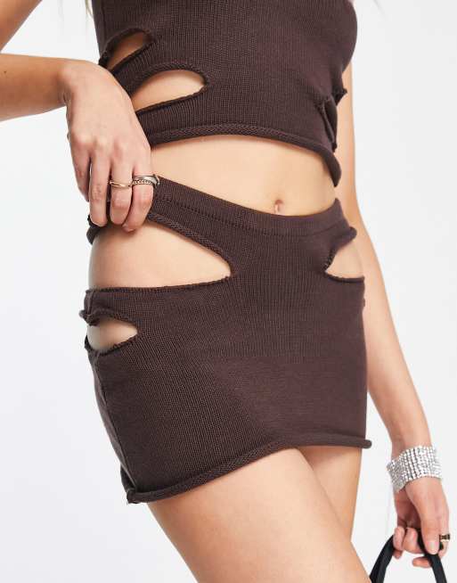 【honkyo】Bratty 3-Way Draped Mini Skirt Bratty 3-Way Draped Mini Skirt