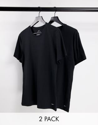 Nike 2 pack base layer t-shirts in black