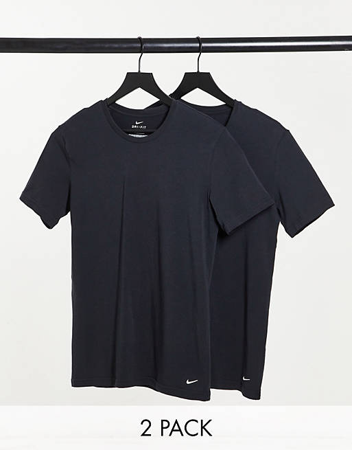  Nike 2 pack base layer t-shirts in black 