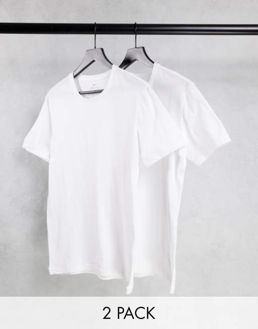 Nike 2 pack base layer tshirts in white ASOS