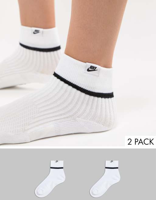 nike essential ankle socks white