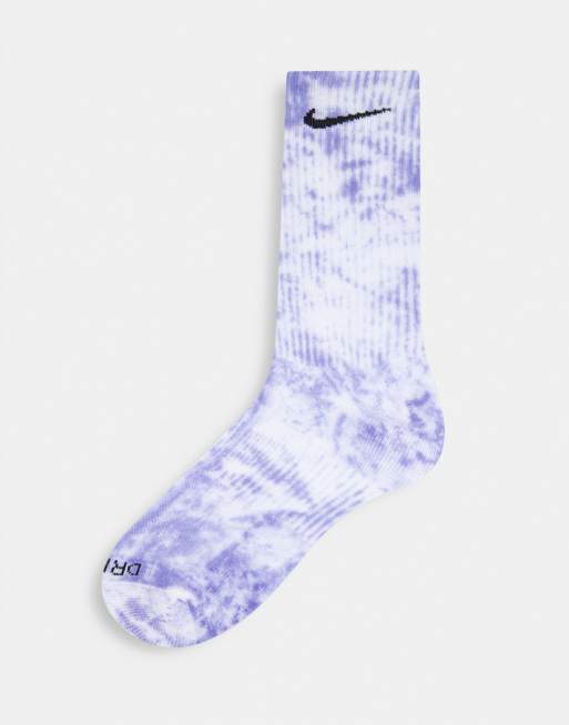 NIKE CHAUSSETTES X2 ANKLE TIE DYE EVERYDAY VIOLET/MULTICOLORE