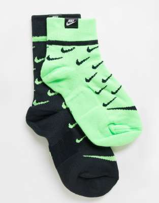 black and green nike socks