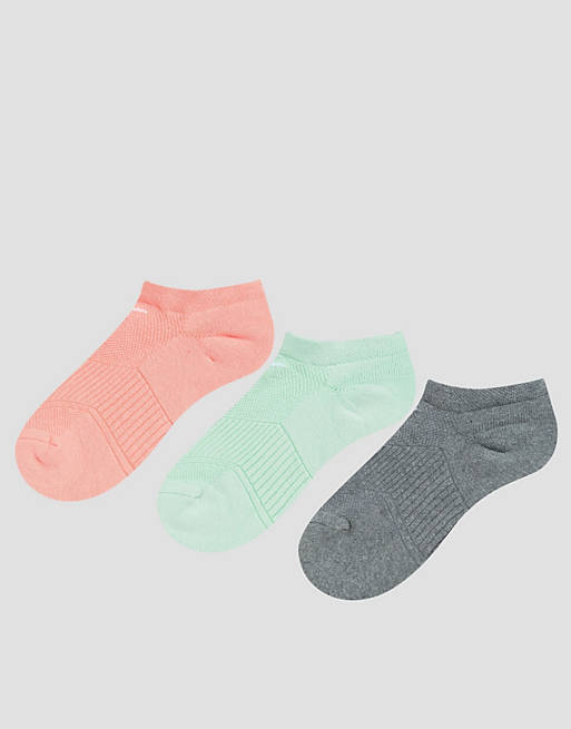 Nike 3 Pack Cotton Cushioned No Show Socks | ASOS