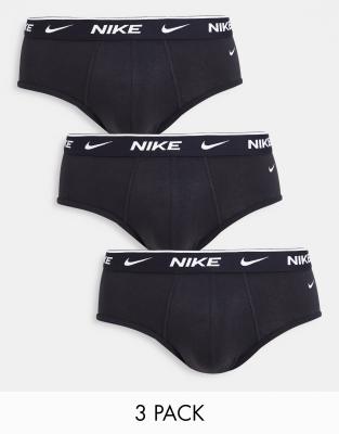 Nike Dri-Fit Essential Microfiber briefs 3 pack in green/black/blue