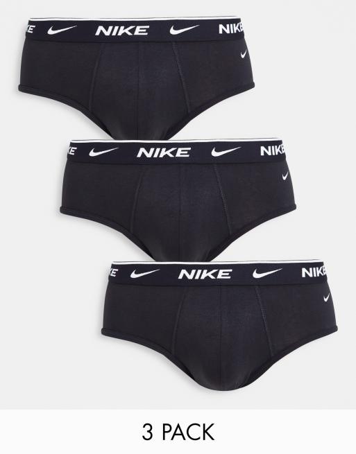 Nike 3 pack cotton stretch briefs in black | ASOS