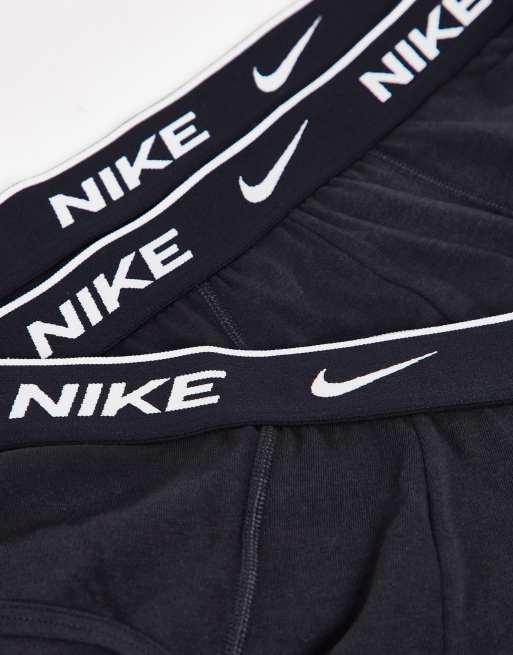 Nike 3 pack cotton stretch briefs in black