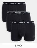 [Nike] Nike 3-pack cotton stretch trunks in black S BLACK