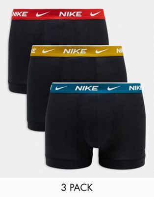 Nike 3 pack Dri-Fit cotton stretch trunks in multi