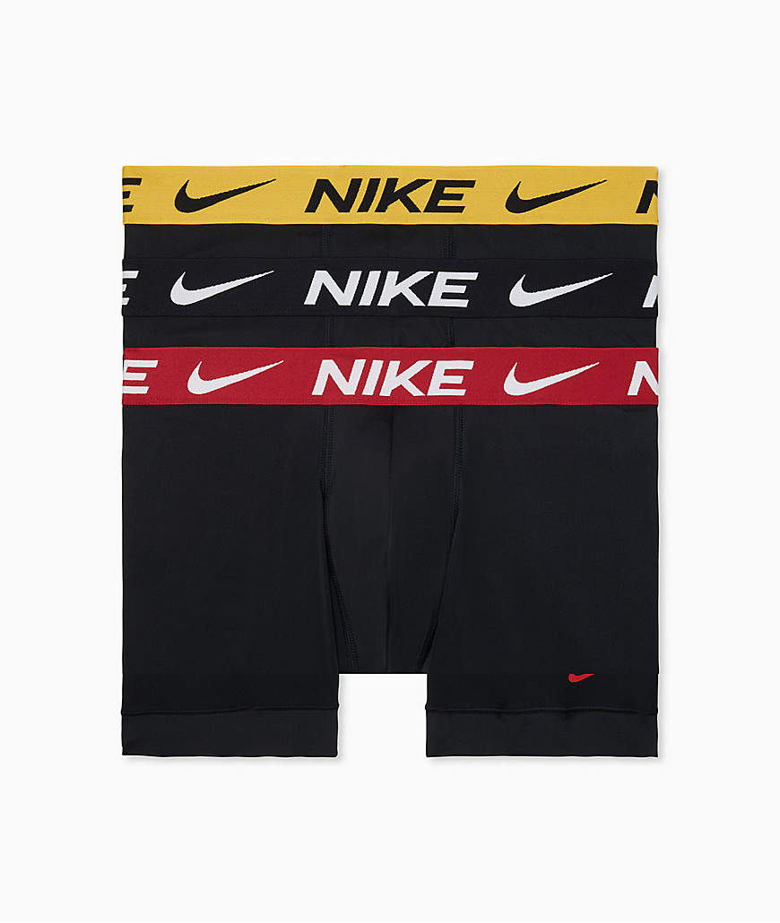 Nike 3 Pack Essential Micro boxer briefs in black