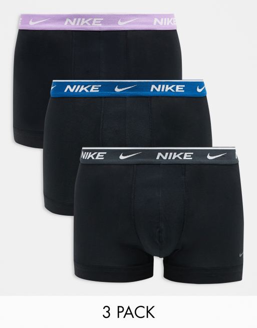Nike 3 pack Everyday Cotton Stretch trunks in multi, 4 of 4