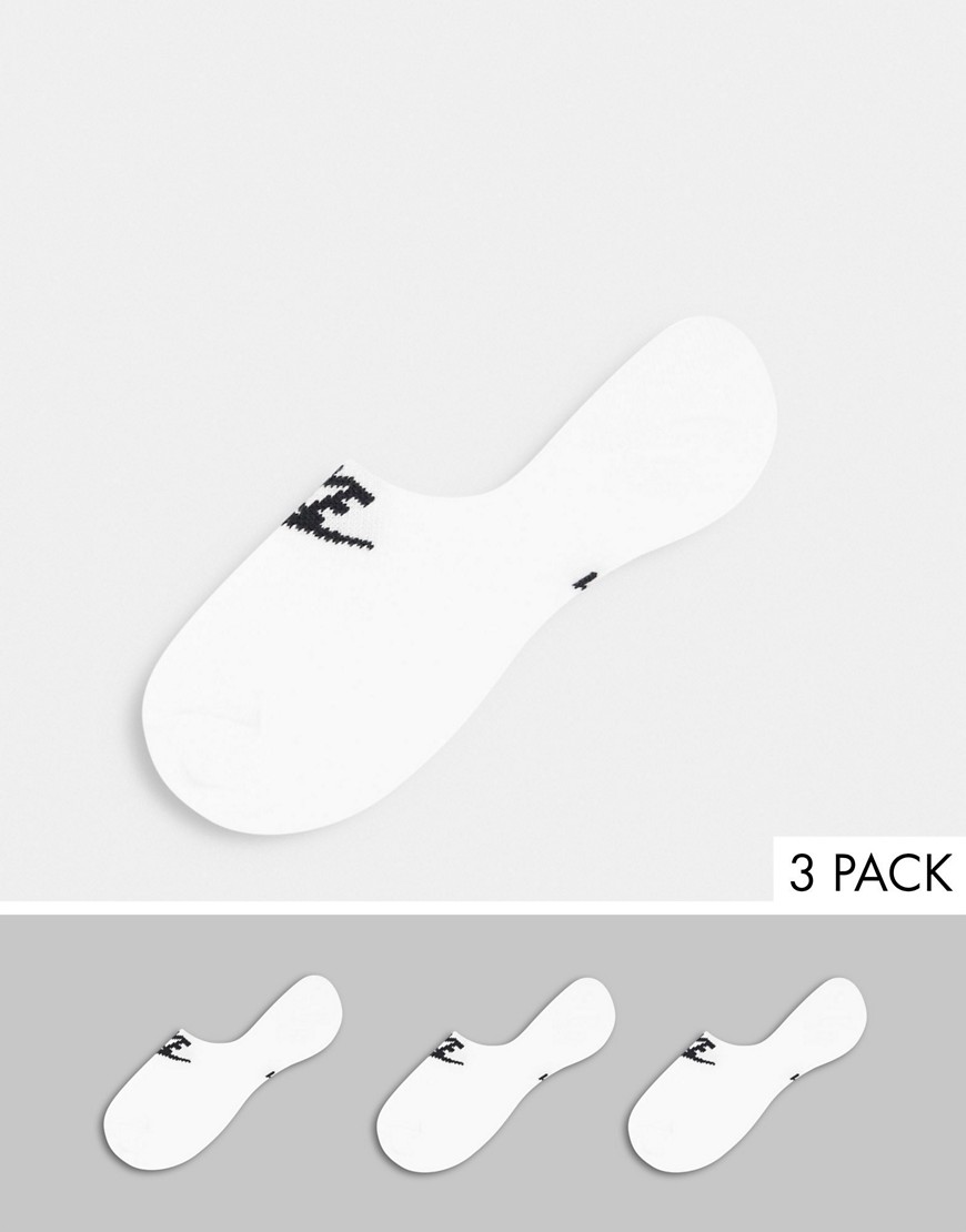 Nike 3 PACK everyday essential no show socks in white
