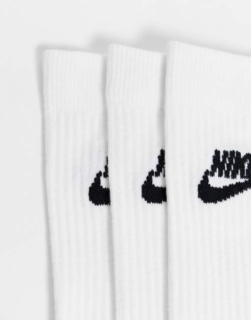 Nike 3 PACK everyday long sports socks in white ASOS