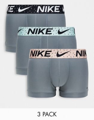 Nike 3 pack of trunks in grey - ASOS Price Checker