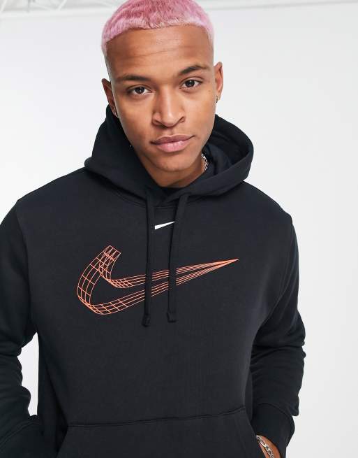 Black nike tracksuit store with red tick