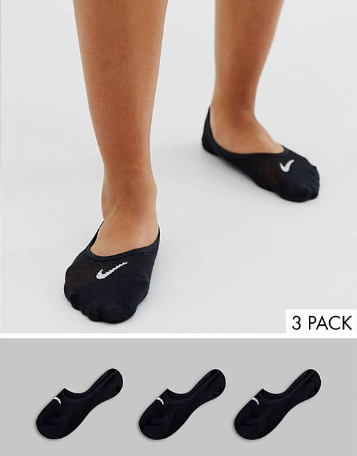 Nike – 3er Packung schwarze Füßlinge | ASOS