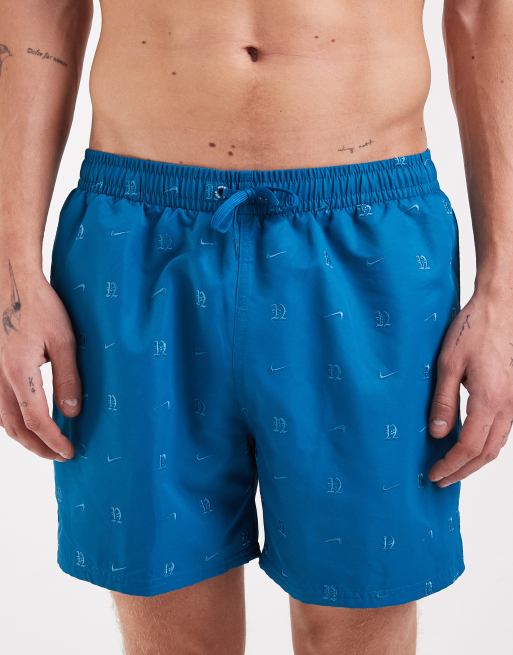 Nike 5 inch volley full lined swim shorts in green, 4 of 5