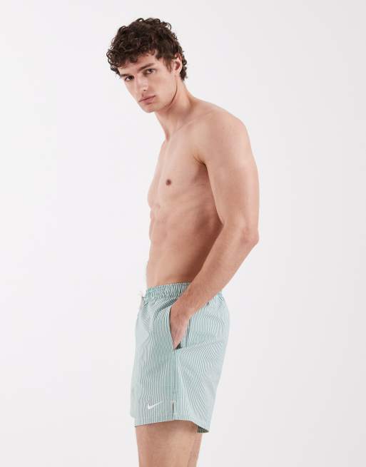 Nike 5 inch Volley seersucker swim shorts in green, 2 of 5
