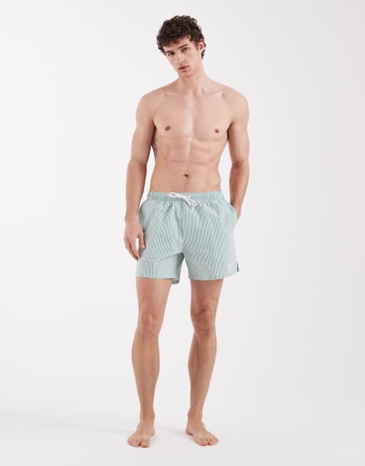 Nike 5 inch Volley seersucker swim shorts in green, 3 of 5